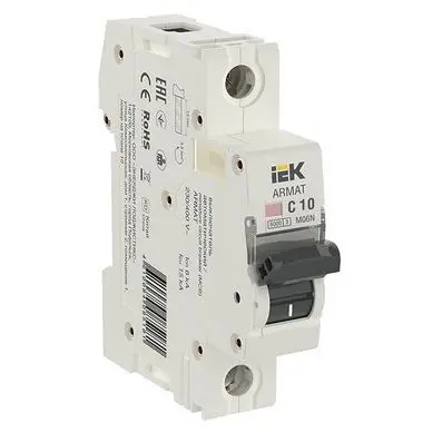 Выключатель автоматический 1-пол. 10А  M06N ARMAT IEK AR-M06N-1-C010