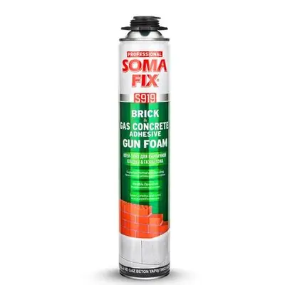 Пена-клей Soma Fix для газобетона 750мл (пистолет)