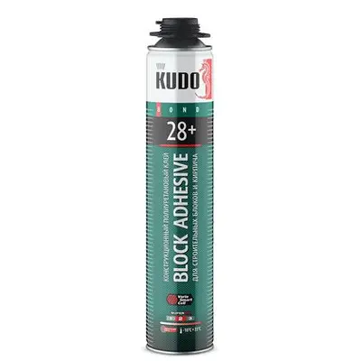 Клей-пена Kudo Poff 28+ полиуретановый дл строительных блоков 1000мл