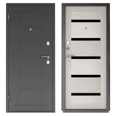 Дверь ПРОМЕТ /860/ Титан 5С Графит высота 2050 Левая