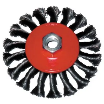 Щетка-крацовка для УШМ с наклоном витая 115мм М14