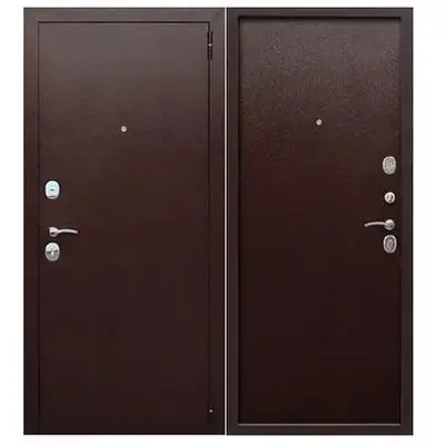 Дверь ПРОМЕТ /960/ Титан мет/мет антик медь высота 2050 Правая