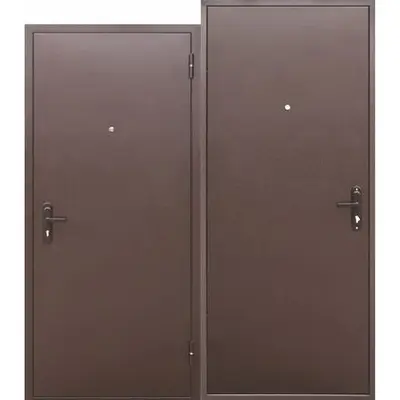 Дверь FERRONI /860/ Стройгост 5 РФ металл/металл высота 2050мм Левая