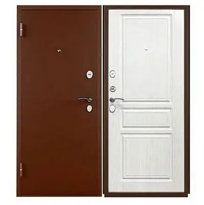 Дверь ПРОМЕТ /860/ Титан Ясень белоснежный антик медь высота 2050 Правая