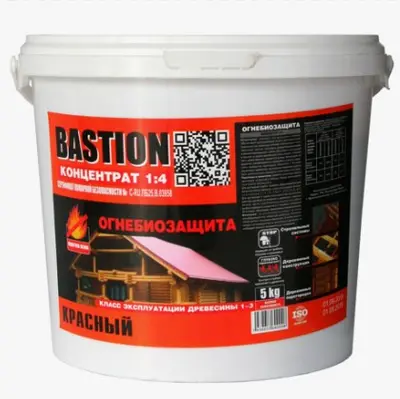 Огнебиозащита Bastion красный 5кг