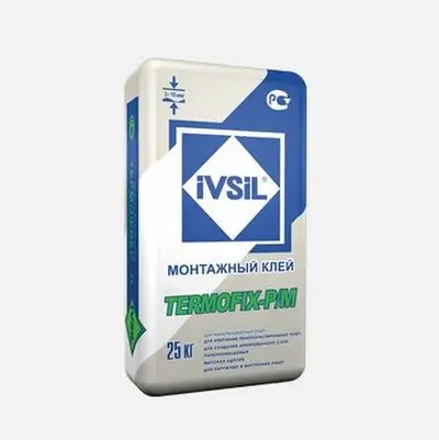 Смесь IVSIL TERMOFIX-PM для арм. и приклейки всех типов тепоизоляции, 25кг