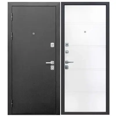 Дверь FERRONI /860/ 9см Серебро Эмалит белый Правая