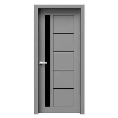 Дверь Diless 328 Grey Soft 800*2000 черное стекло лакобель