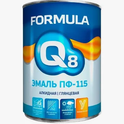 Эмаль Formula Q8  ПФ 115  черная 0,4кг