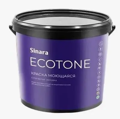 Краски SINARA Ecotone моющаяся База А 9,0л