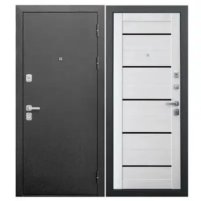 Дверь FERRONI /860/ 9см Серебро Ривьера айс царга Левая