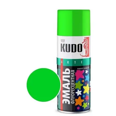 Эмаль KUDO 1203 флуоресцентная зеленая 520мл