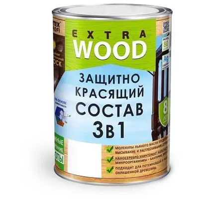 Защитно-красящий состав Farbitex 3 в 1 сосна 0.8 л