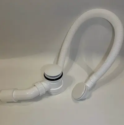 Сифон для ванны с верхней прочисткой автомат белый