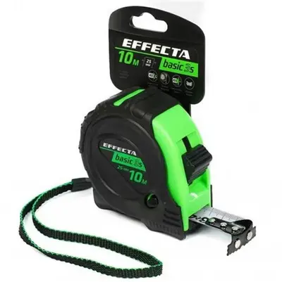 Рулетка 10м х 25мм Effecta Basic 3S c магнитом, автостоп