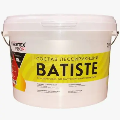Состав лессирующий FARBITEX PROFI полупрозрачный Batiste серебро 2,5л