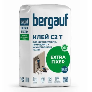 Клей BERGAUF Extra Fixer для керамогранита,природного и искуств.камня 25кг