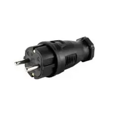 Вилка прямая каучук 2P+PE 16А 230В IP44
