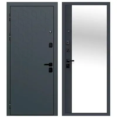 Дверь FERRONI /860/ 9см Концепт Сатин графит зеркало Левая