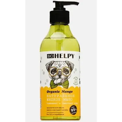 Мыло жидкое Biohelpy 400мл Манго Папайя с дозатором