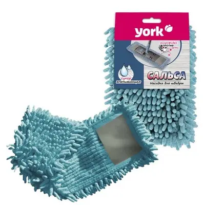 Насадка для швабры York МОП плоская,микрофибра, лапша, 13*42см