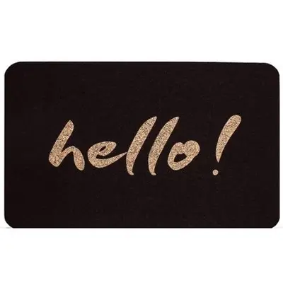 Коврик влаговп. ComeForte Велюр Hello 40х60см Черный
