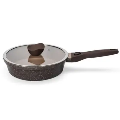 Сковородка  индукц. 28/7см съем./руч. с кр. Ис8284Дш Горница Дуэт Шоколадный мусс