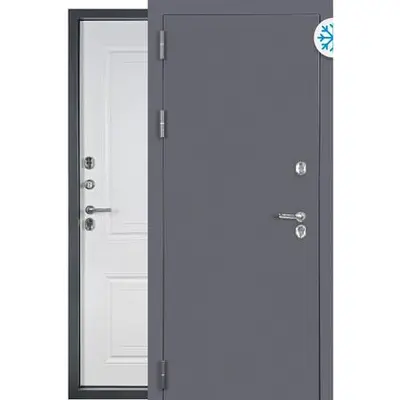 Дверь TANDOOR /860/ Классик Термо букле графит/ белый ясень высота 2050мм Левая