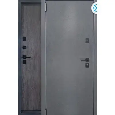 Дверь TANDOOR /960/ Пантеон термо 296 Букле темно-серый/ Темно-серый высота 2050мм Правая