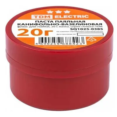Флюс для пайки, паста паяльная канифольно-вазелин., 20 г,  "Алмаз" TDM