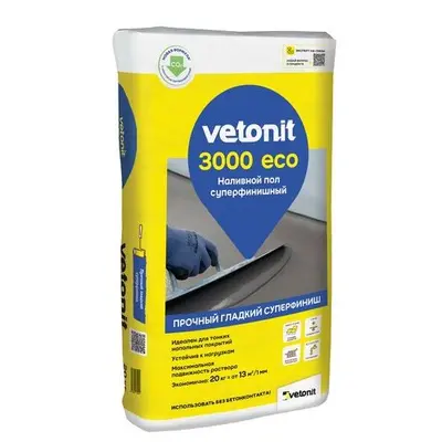 Смесь ВЕТОНИТ Наливной пол 3000 Эко 20кг