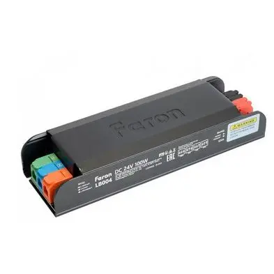 Трансформатор для светод. ленты с плавным пуском и диммир. 100W 24V IP20  клипсы LB004