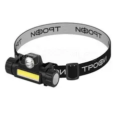 Фонарь налобный светод. Трофи GA-101 аккум. 3 Вт COB + 3 Вт LED 2 режима магнит