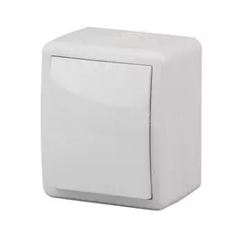 Выключатель IP54  10АХ-250В Эра Эксперт 11-1401-01 ОУ белый
