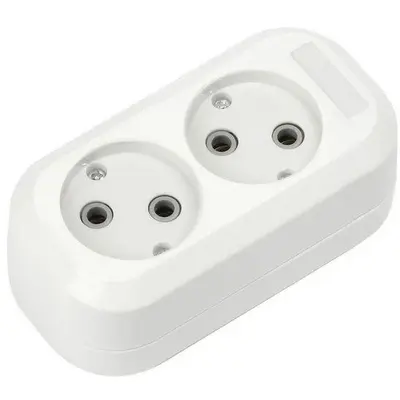 Колодка 2 гнезда 10А/2,2Квт б/з Smartbuy