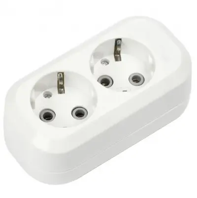 Колодка 2 гнезда 16А/3,5Квт с/з Smartbuy