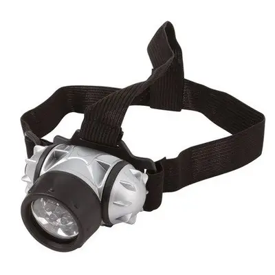 Фонарик FIT с креплением на голову, светодиодный, 7 LED  (3 ААА батарейки)