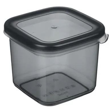 Емкость для сыпучих продуктов 0,7л 110х105х95мм, пластик, графит