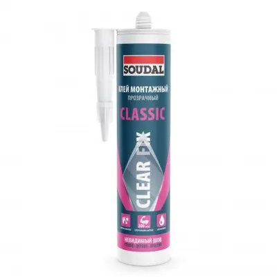 Клей Soudal Clear Fix Classic монтажный 280мл