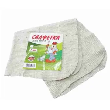 Тряпка д/пола хлопок 80х100см,180гр/м2, белая, 580156/AST