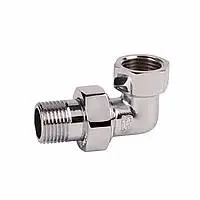 Американка  1/2" угловая хром