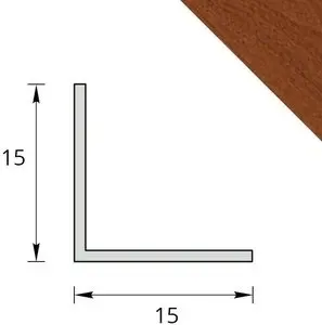 Угол пластиковый ИДЕАЛ 15х15х2750м ольха