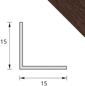 Угол пластиковый ИДЕАЛ 15х15х2750м каштан