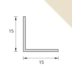 Угол пластиковый ИДЕАЛ 15х15х2750м слоновая кость