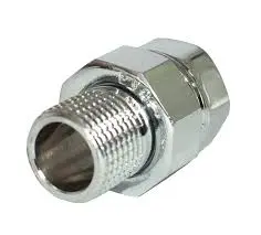 Американка  3/4" прямая хром