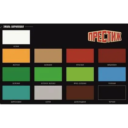 Эмаль ПРЕСТИЖ акриловая голубая 0,9кг — 2