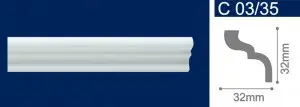 Багет "Solid" -С03/35  /дл.2м./