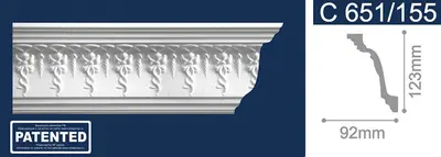 Багет "Solid" -С651/155 резн. /дл.2м./
