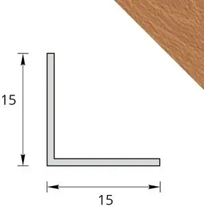 Угол пластиковый ИДЕАЛ 15х15х2750м бук