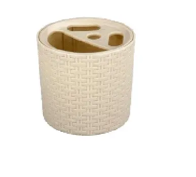 Подставка д / зубных Альт. Плетенка 2535 слоновая  кость